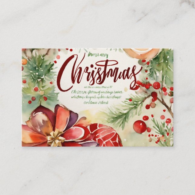 De Visita saudação do melhor cartão crismas (Frente)