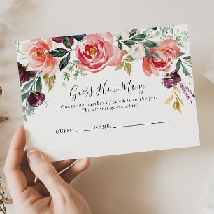 De Visita Tropical Colorida Summer Adivinha Quantos Cartão 