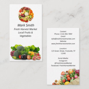 De Visita Vegetal vegetativo fresco Grocería Compre Cartão d