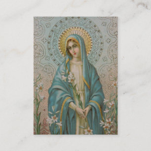De Visita Virgem Maria abençoada com o cartão santamente d