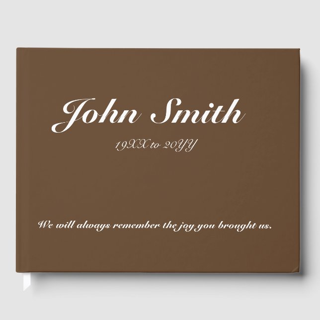 De Visitas Elegante e Livro Funeral Básico (Frente)