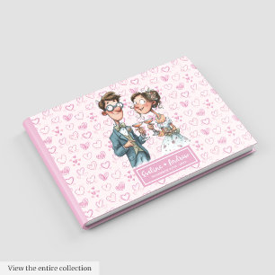 De Visitas Engraçado Quirky Bride e o livro do Groom Guest