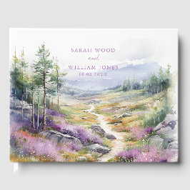 De Visitas Flores violetas românticas selvagens Livro Convida