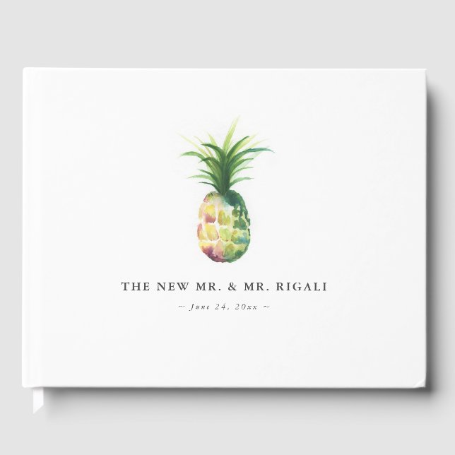 De Visitas Ideias do Livro Convidado do Pineapple (Frente)