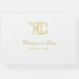 De Visitas Livro Convidado BC Monograma ou CB Monograma