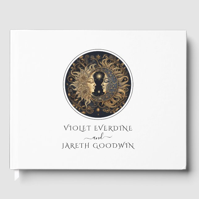 De Visitas Livro Convidado Celestial Sun Moon (Frente)