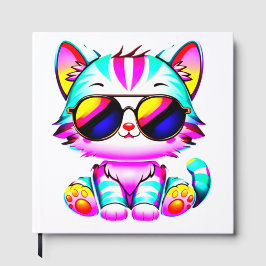 De Visitas Livro convidado..."Groovy Neon Cat Wall Art - Vibr