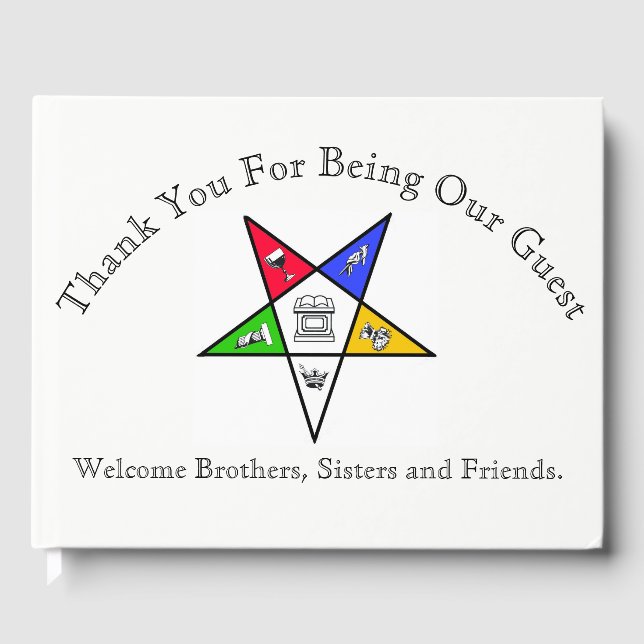 De Visitas Livro convidado para eventos nas estrelas orientai (Frente)