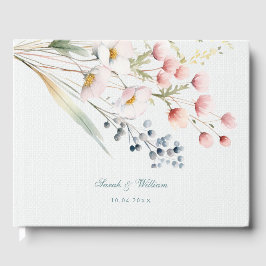 De Visitas Livro Convidado Romântico Pastel floral