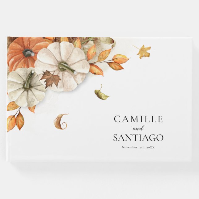De Visitas Livro Convidado Rustic Autumn Foliage (Frente)