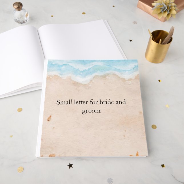 De Visitas Livro fofo para um casamento usado para escrever p (Frente aberta)