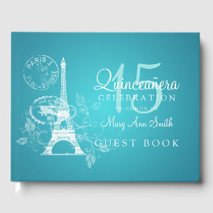 De Visitas Livro Guião do Partido Quinceanera Paris Turquois