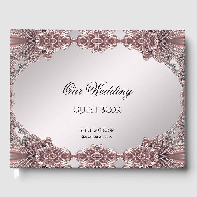 De Visitas Livro Ornamental Rosa (Frente)