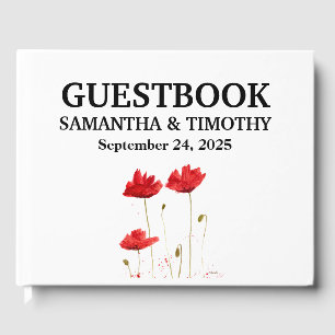 De Visitas Papagaios vermelhos Flores Casamento Floral Livro
