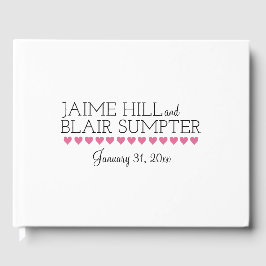 De Visitas Tipografia Coração Cor-de-Rosa Livro Convidado Gên