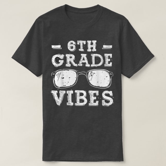 De Volta À Camisa De 6 Da Escola, Vibes, Primeiro  (Frente do Design)