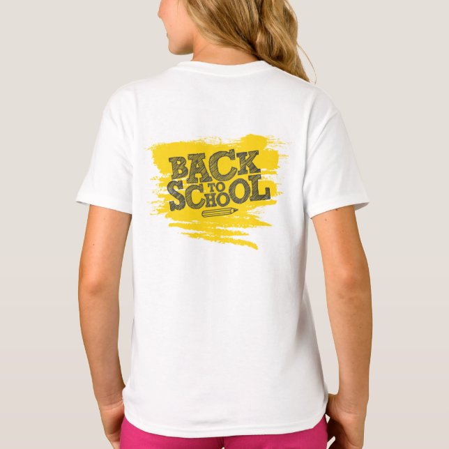 De Volta À Camiseta Da Escola - Primeiro Dia Da Es (Verso)