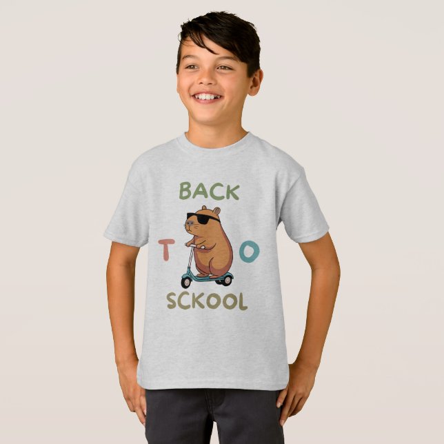 De volta à camiseta escolar com Urso Maravilha (Frente Completa)