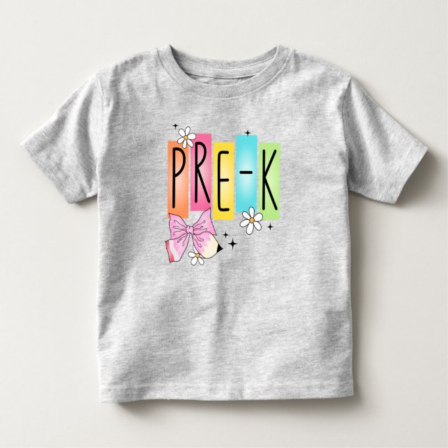 De Volta À Camiseta Pré-Kinder Da Escola (Frente)