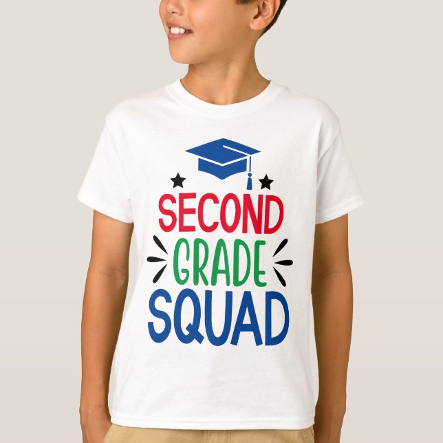 De volta à escola: Camisa T de 2º grau no quadrado (Frente)