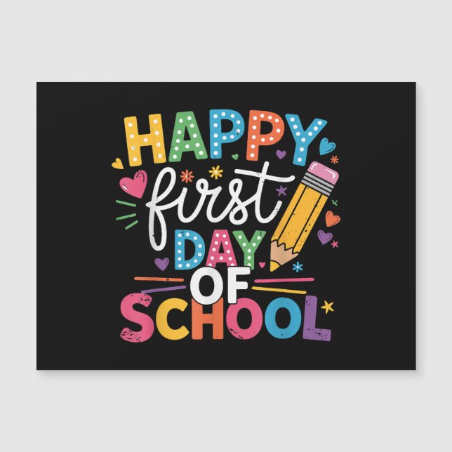 De Volta À Escola Feliz Primeiro Dia Do Professor  (Frente)