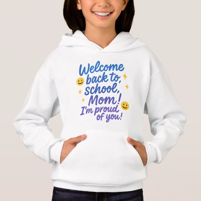 De volta à escola mãe orgulhosa - Hoodie (Frente)