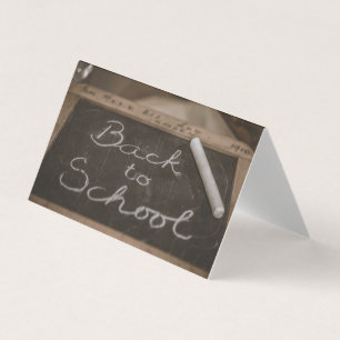 De volta à escola numa ardósia escolar antiga