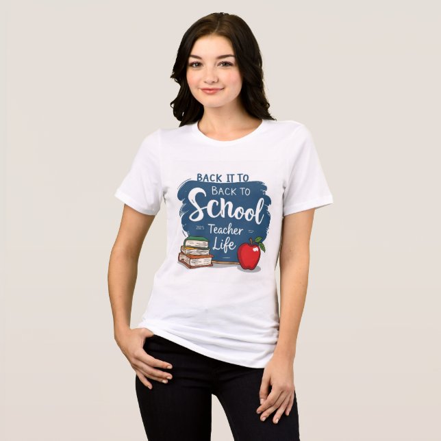 De volta à Escola Professora T-Shirt 2025 (Frente Completa)