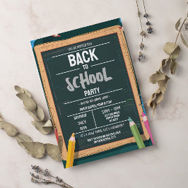 De Volta Ao Convite Verde Do Partido Da Escola