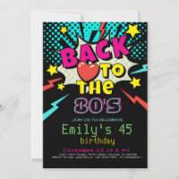 De volta aos anos 80, Convite de aniversário