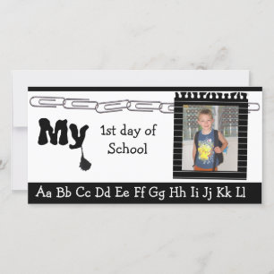 De volta aos cartões de fotos da escola