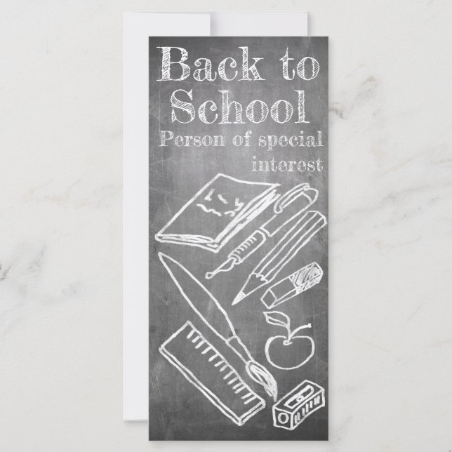 De volta às aulas em estilo de quadro negro (Frente)