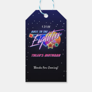 De volta às Etiquetas do Presente Neon dos anos 80