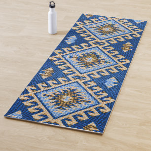 De Yoga Tapete Kilim Turco Beige Azul Oriental Antigo