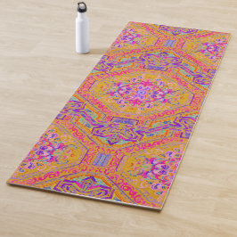 De Yoga Tapete Mágico Rosa Quente/ Xadrez Azul Laranja