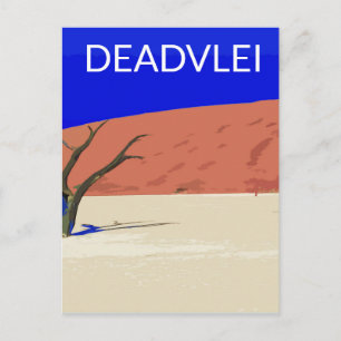 Deadvlei Cartão Postal de Arte Vintage de Viagem d