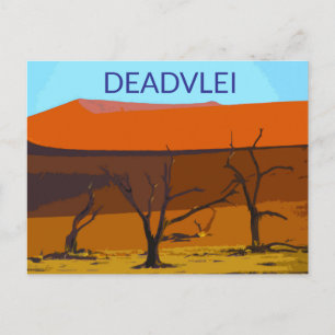 Deadvlei Cartão Postal de Arte Vintage de Viagens