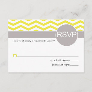 Deandra Chic Chevron RSVP   amarela