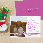 Dear Jesus Photo Christmas Card<br><div class="desc">An impatient child's sweet prayer and birthday wish to Jesus handwritten in crayon.</div>