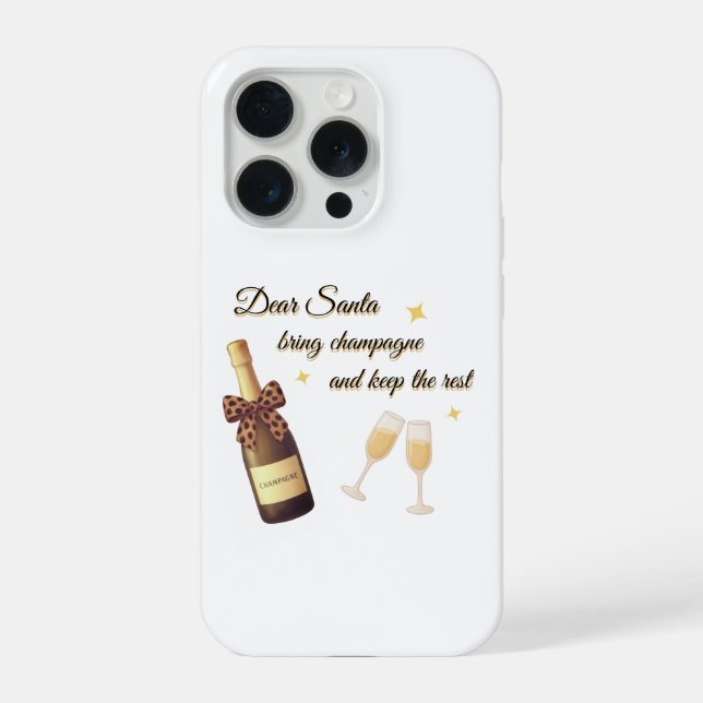 Dear Santa Champagne Design (Verso)