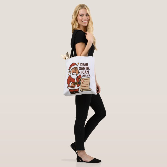 Dear Santa, I Can Explain Holiday Tote Bag (No(a) Modelo)