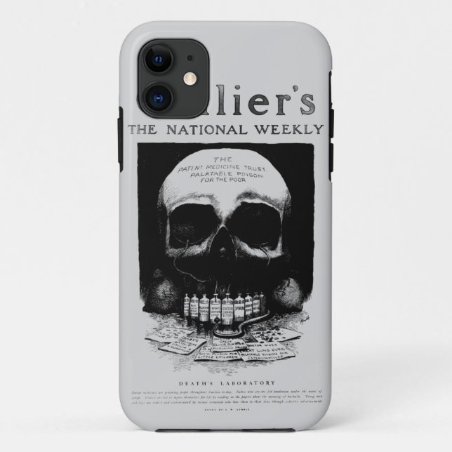 Death Lab Skull Vintage Ad capas de iphone (Verso)