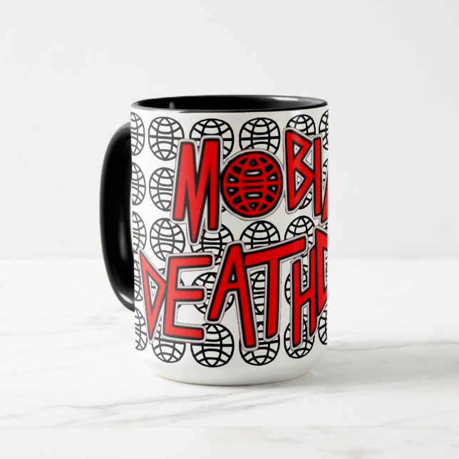 Deathcamp móvel por todo o lado na caneca do globo (Frente Esquerda)