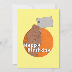 Débito ou Cartão de Crédito Feliz Aniversário 