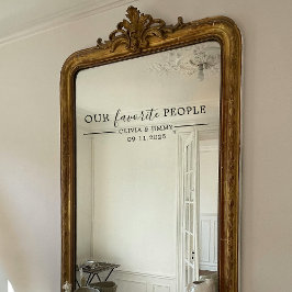 Decal de Espelho Moderno "Nossas Pessoas Favoritas