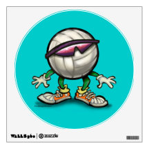 Decalque da parede da estrela do voleibol