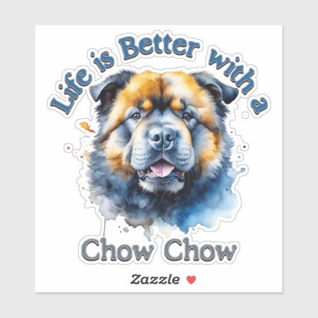 decalque do autocolante Chow Chow Dog Lover, pai d (Folha)