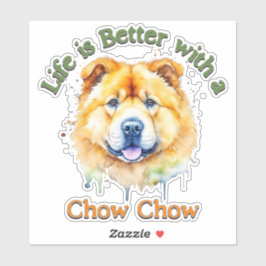 decalque do autocolante Chow Chow Dog Lover, pai d