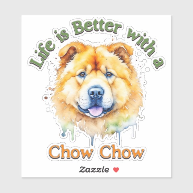 decalque do autocolante Chow Chow Dog Lover, pai d (Folha)