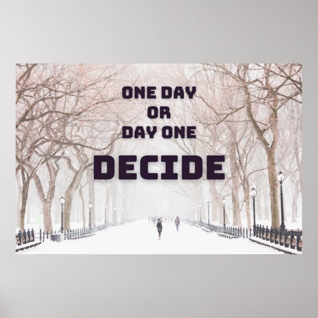 "DECIDE" Poster de Wall Art inspiracional (Frente)